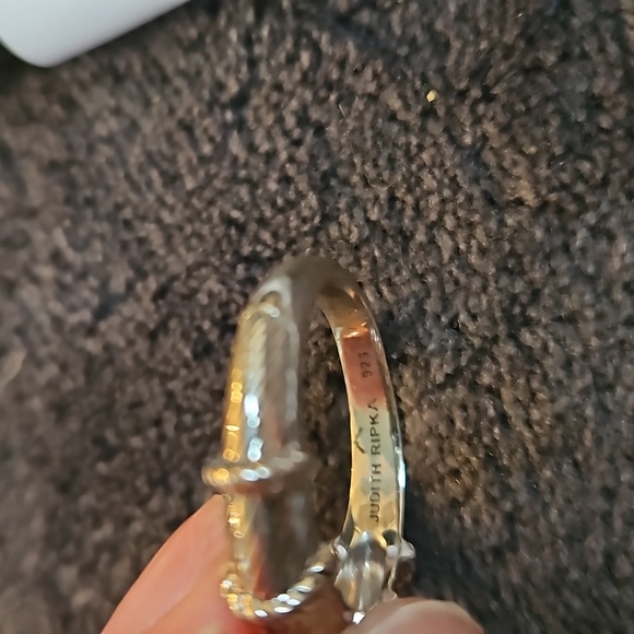 Judith Ripka sterling and cz ring size 10 - Picture 3 of 4